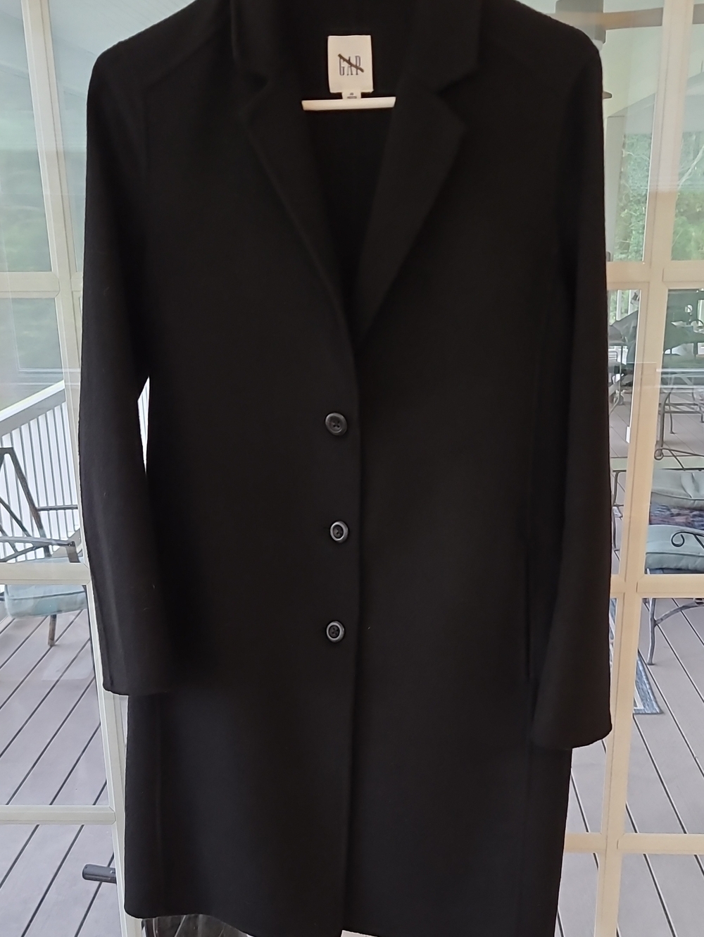 Gap Classic Women's black Single-Breasted Coat